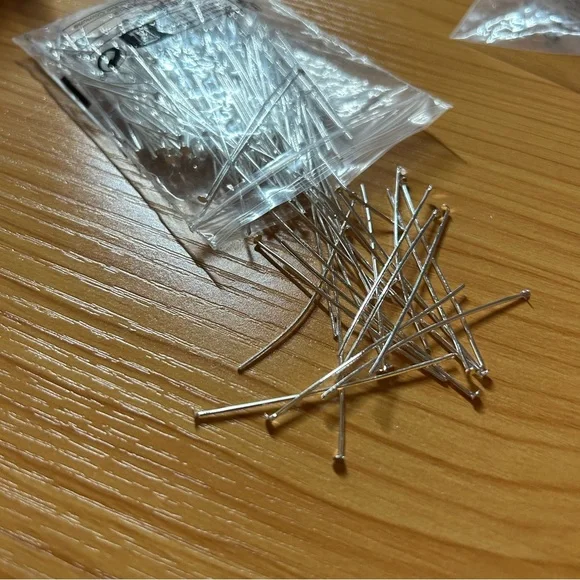 Flat head Pin for Jewelry Making - Silver - Picture 4 of 8